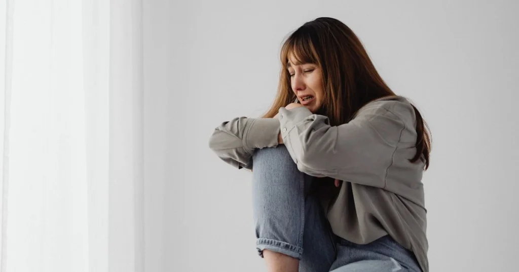 Person feeling anxious